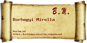 Borhegyi Mirella névjegykártya